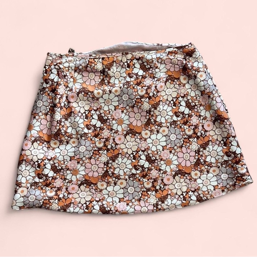Stellah Brown and White Mini Skirt Casual Resort Wear